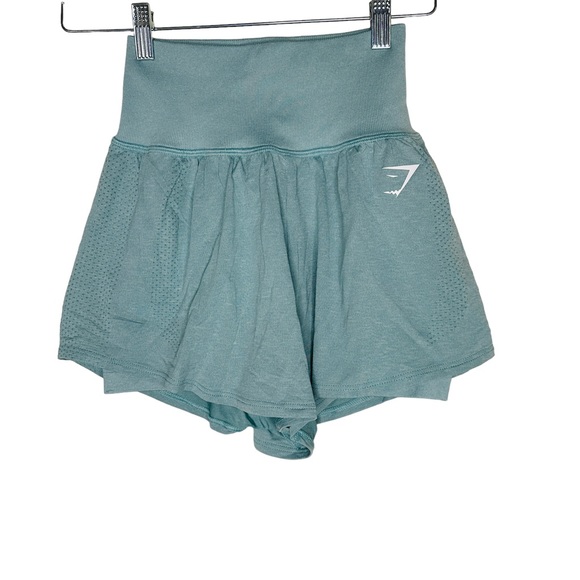 Gymshark VITAL SEAMLESS 2.0 2-IN-1 SHORTS COLOR: Pearl Blue Marl Size XS - Picture 3 of 12